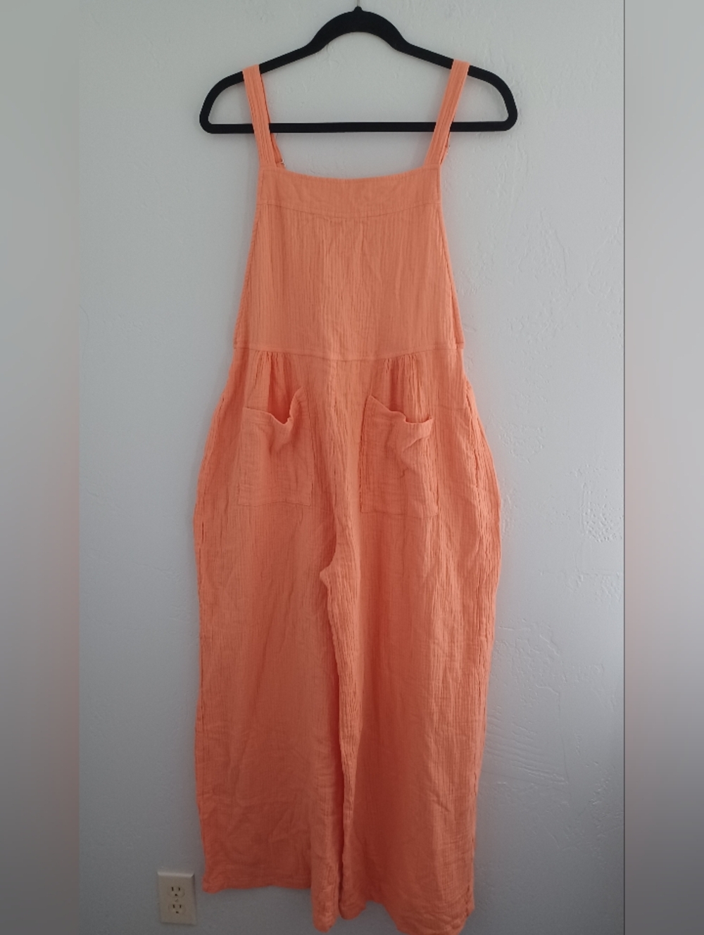 Pink Lily Peach Orange Wide-Leg Jumpsuit